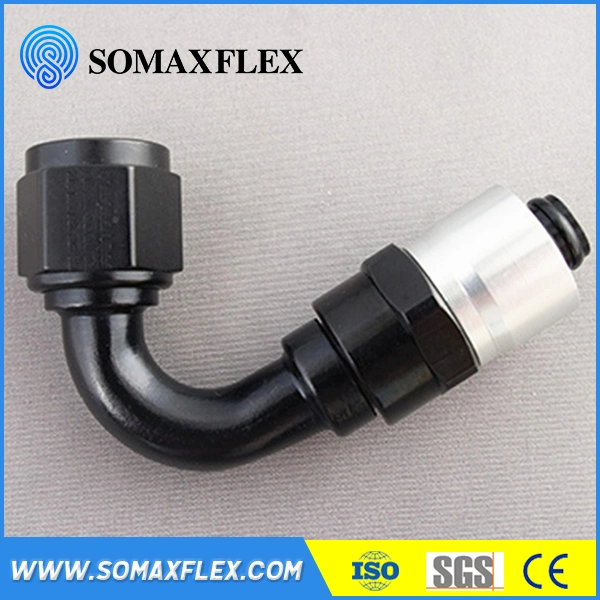 Red Blue Black An8 90 Degree Crimp Hose Fittings Connectors an Fitting Adapter for Oil Air Fuel Line Hose