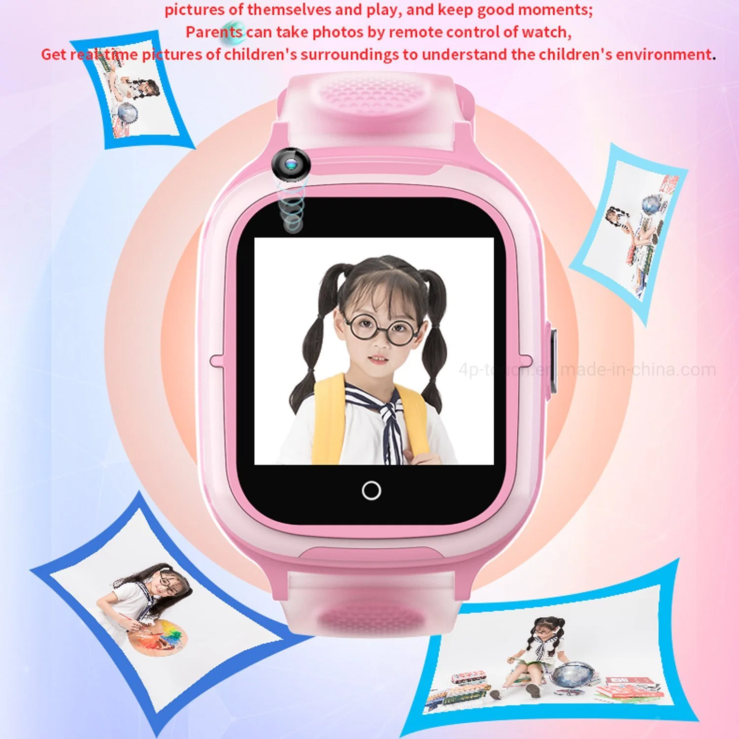 2023 4G IP67 Waterproof Teenagers Video Call Kids GPS Watch with Sos Call Listen-in Feature for Fitness Tracking D55