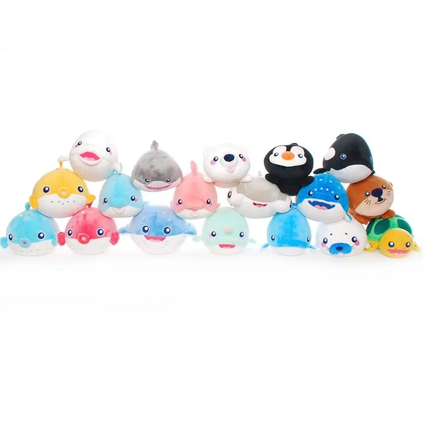 Oceanarium Animals, Dolphins, Turtles, Pufferfish, Whales, Sharks, Foam Particles, Plush Toys, Dolls, Dolls, Birthday Gifts