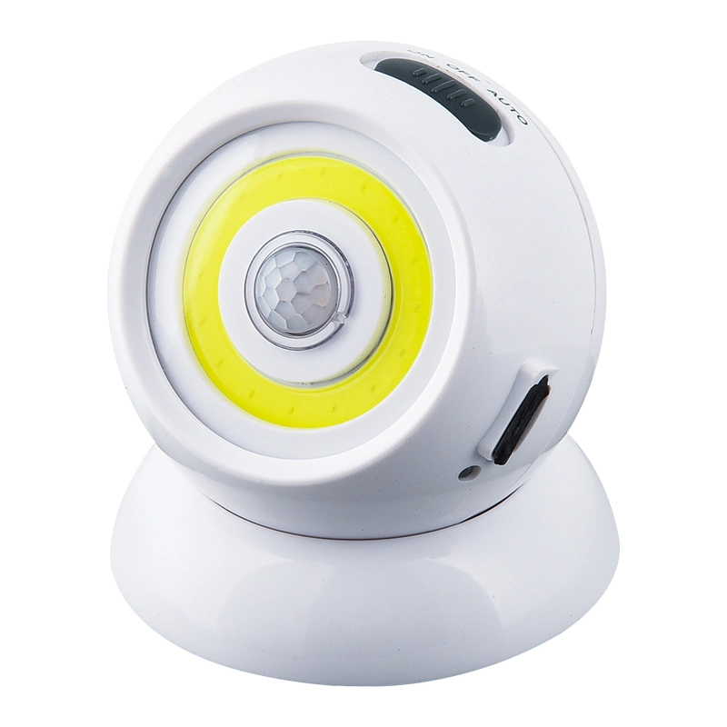 360&deg; COB Portable Sphere Work Light 180 Lumens Magnetic Base Sensor Light