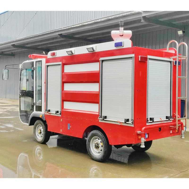 New Two Seats Electric Fire Truck with Water Cannon for Fire Fighting