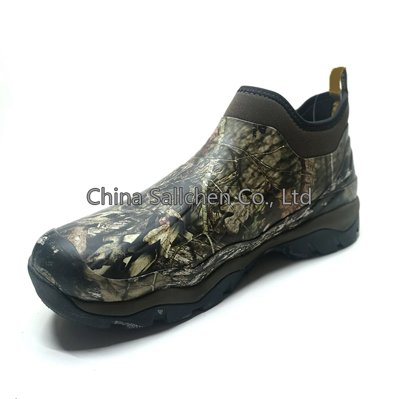 Chaussures de chasse en caoutchouc courtes en néoprène de haute qualité à motif camouflage