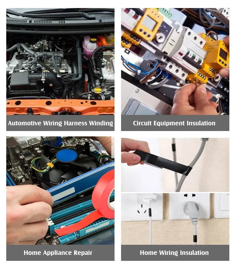 Cinta de aislamiento eléctrico de PVC de color de alta calidad cinta adhesiva de fibra de vidrio