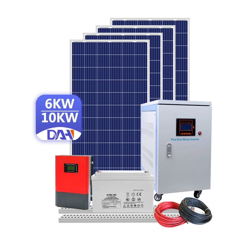 Système d'énergie solaire hors réseau de 10 kW avec kit de panneaux solaires.