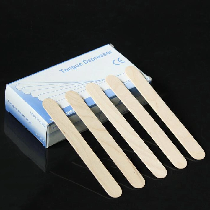 Custom Package Wooden Sterilize or Non Sterilize Tongue Depressors Disposable