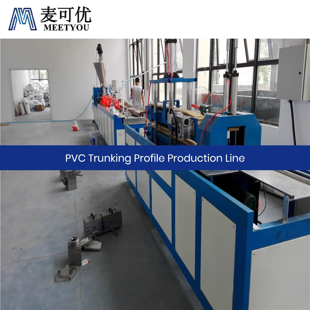 Meetyou Machinery WPC Profile Making Equipment Wholesale/Supplier China PVC CE Certification Plastic PVC Cable Trunking. Profiles Suppliers Configure Dual Tractors