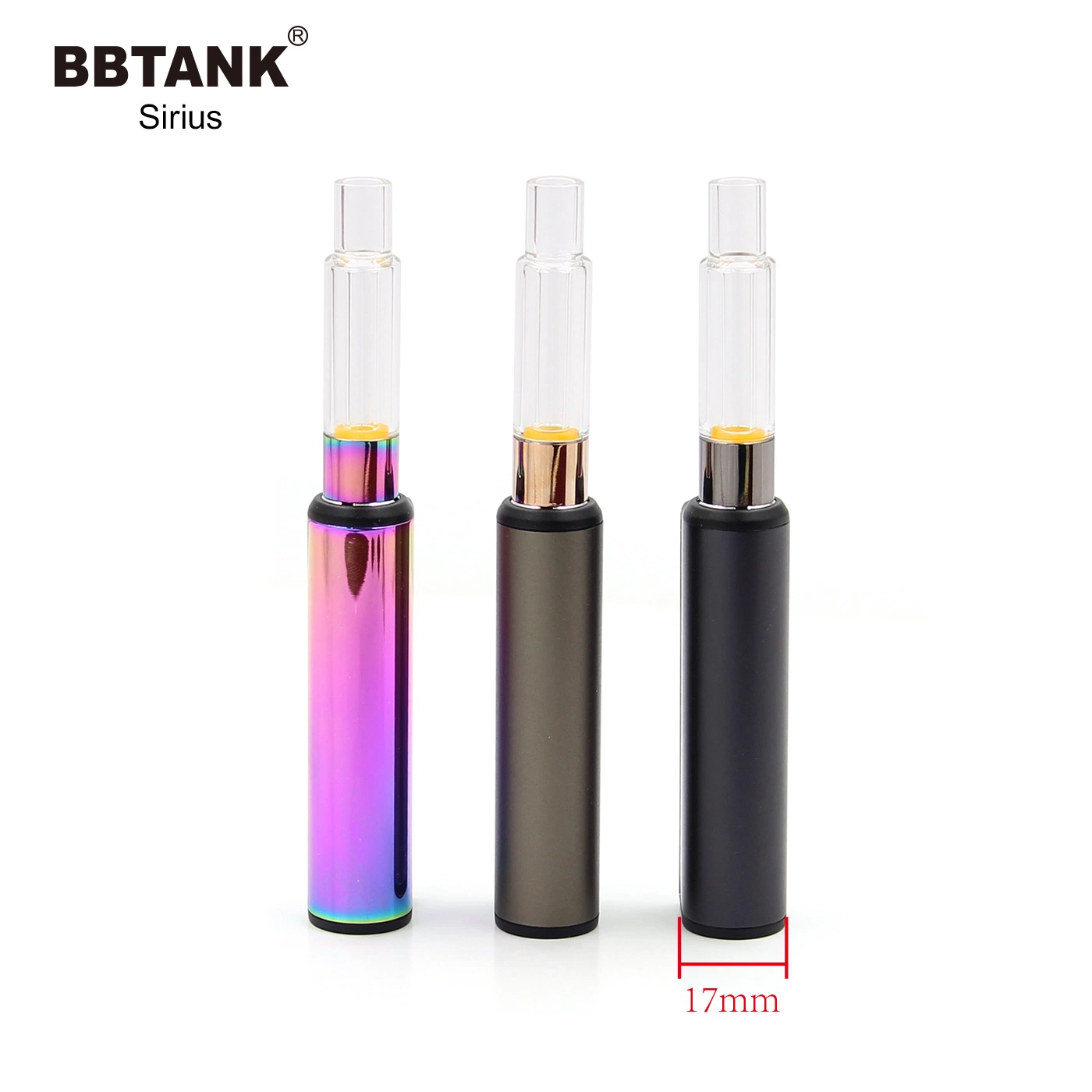 Cartucho de rosca 510 Bbtank OEM Vaso Vacío Vape Atomizer 1ml Caja deslizante de cristal cerámico 510 Vape vaporizador