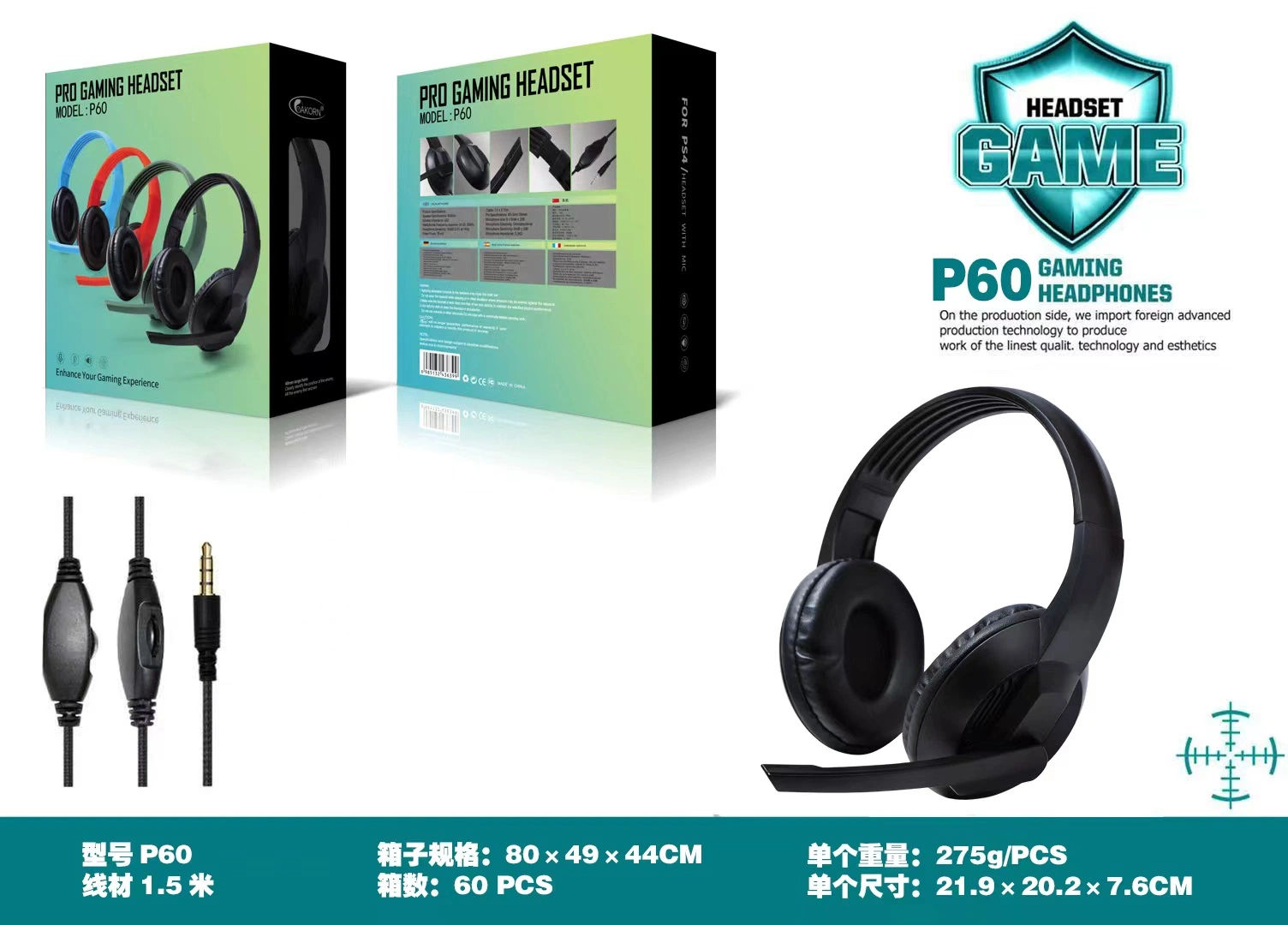 Fabrik Preis Wireless Kopfhörer Günstige Stereo Sound Gaming Headset