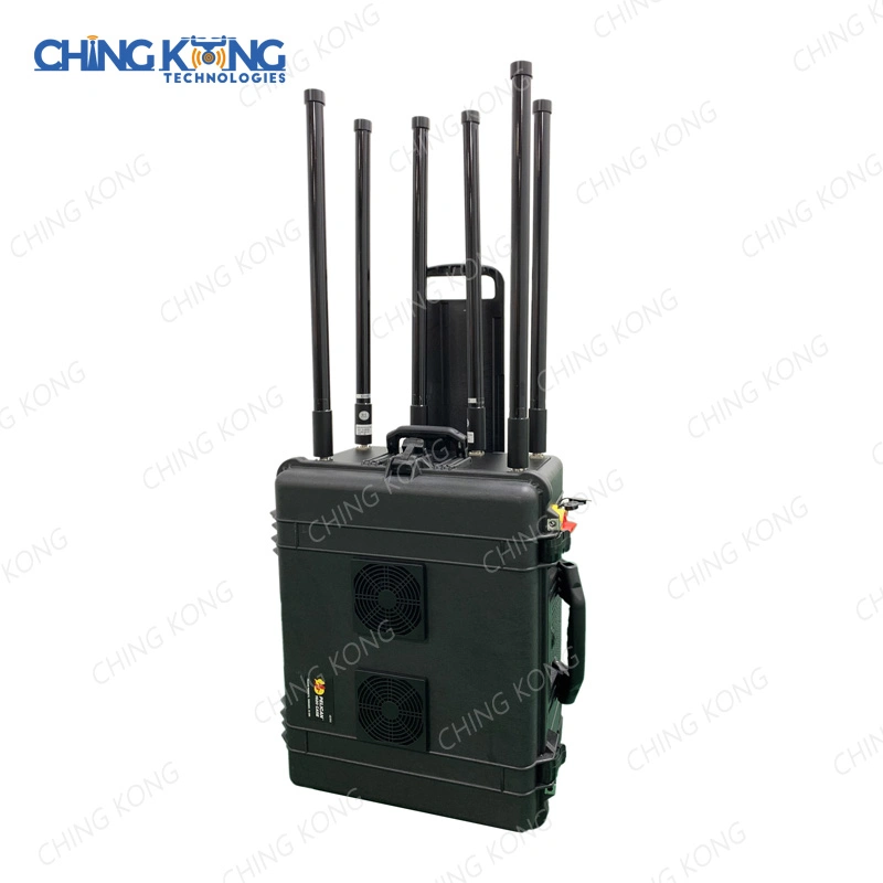 6 Bands 600W Draw-Bar Box Portable High Power Mobile Phone GPS RF Jammer