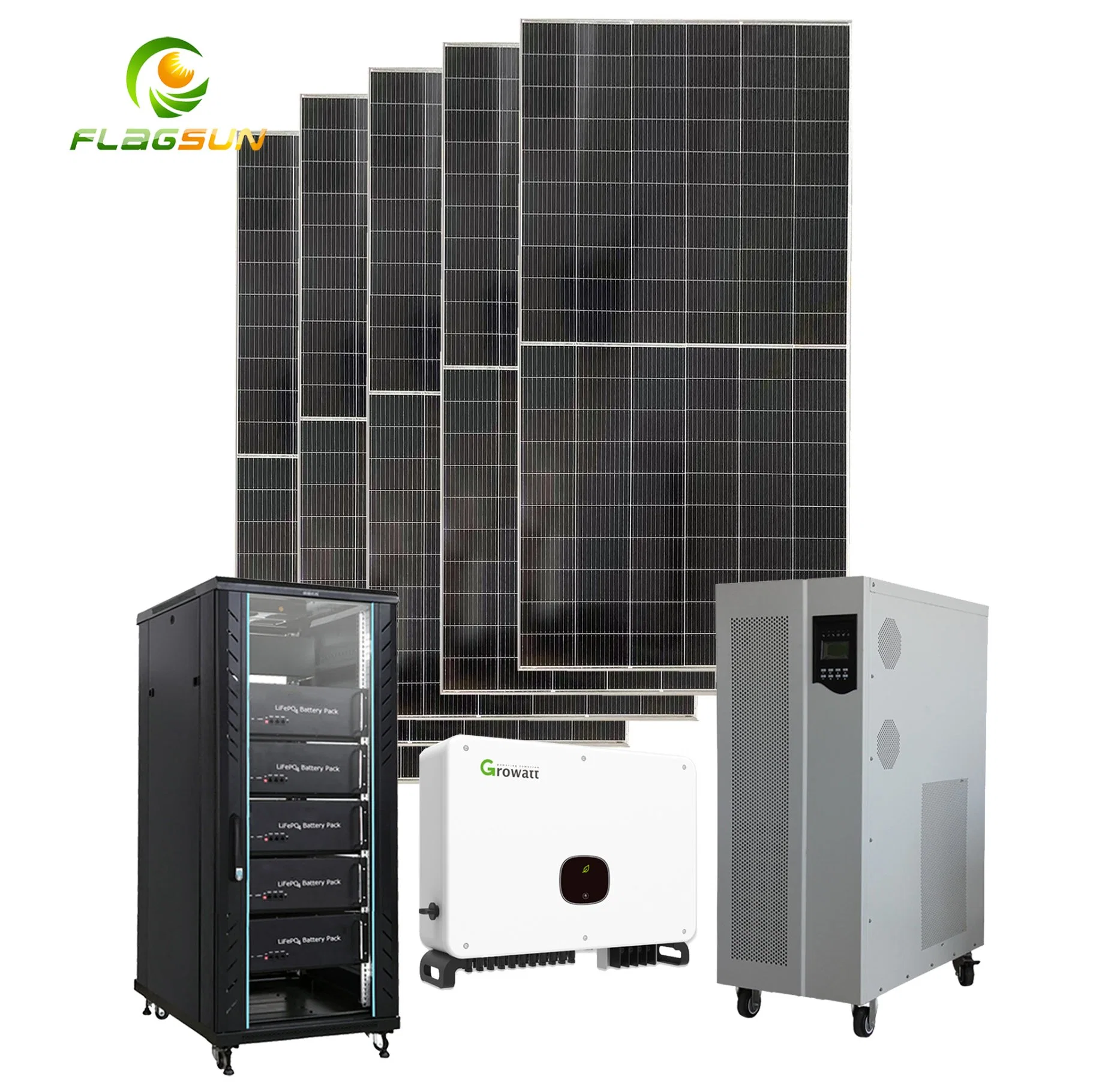 2kw 3kw 5 kw Assistance système d'énergie solaire Batterie au lithium ou de moins de batterie hybride solaire Système Panneau de commande à distance pour système d'accueil