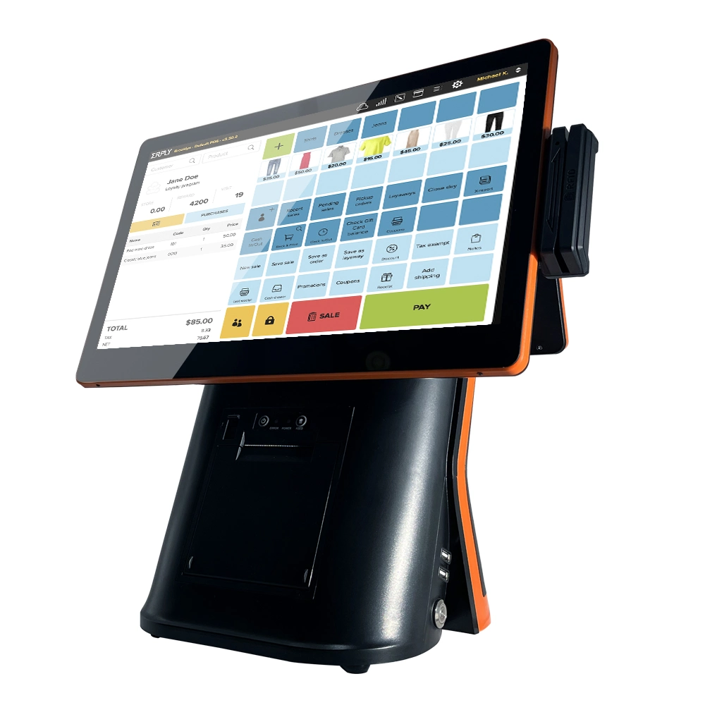 Dual Screen Point of Sale POS with Build-in Printer