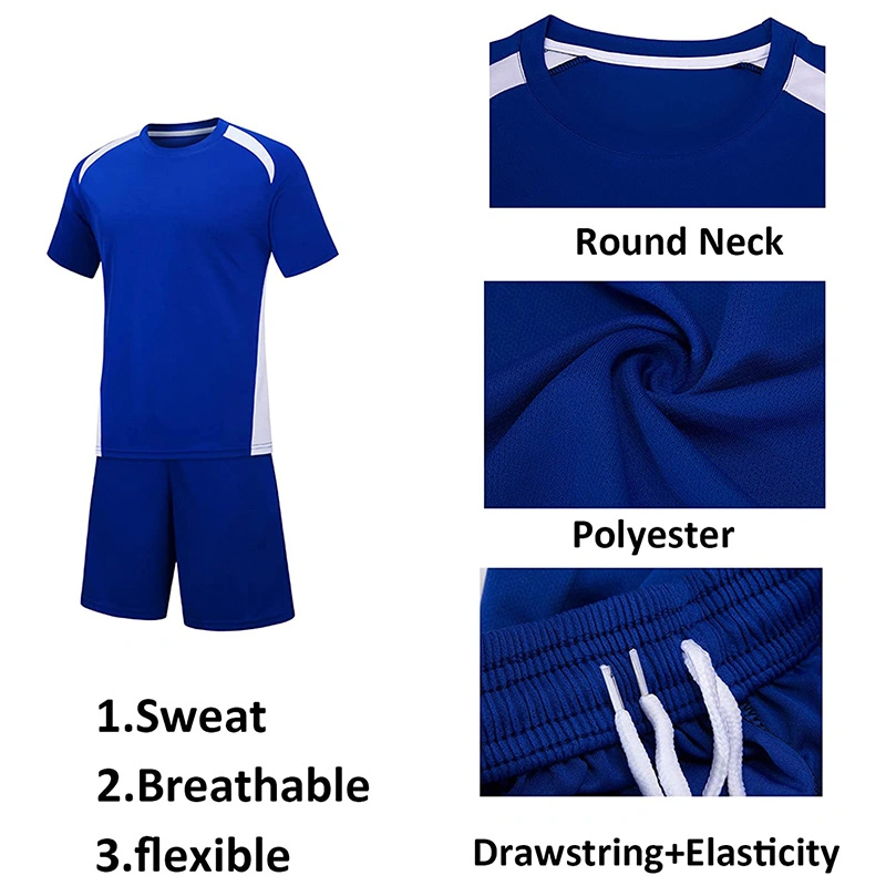 Dye Sublimation Custom Thai Quality Soccer Jersey Polyester Team Training Kids Soccer Uniform