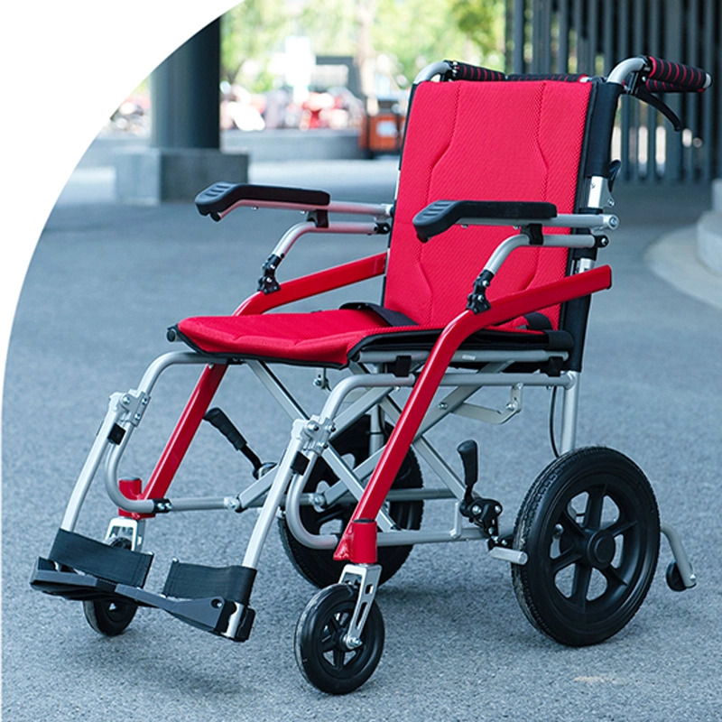 Populaires voyage pliable portable ultra léger utilisé handicapés en fauteuil roulant fauteuil roulant