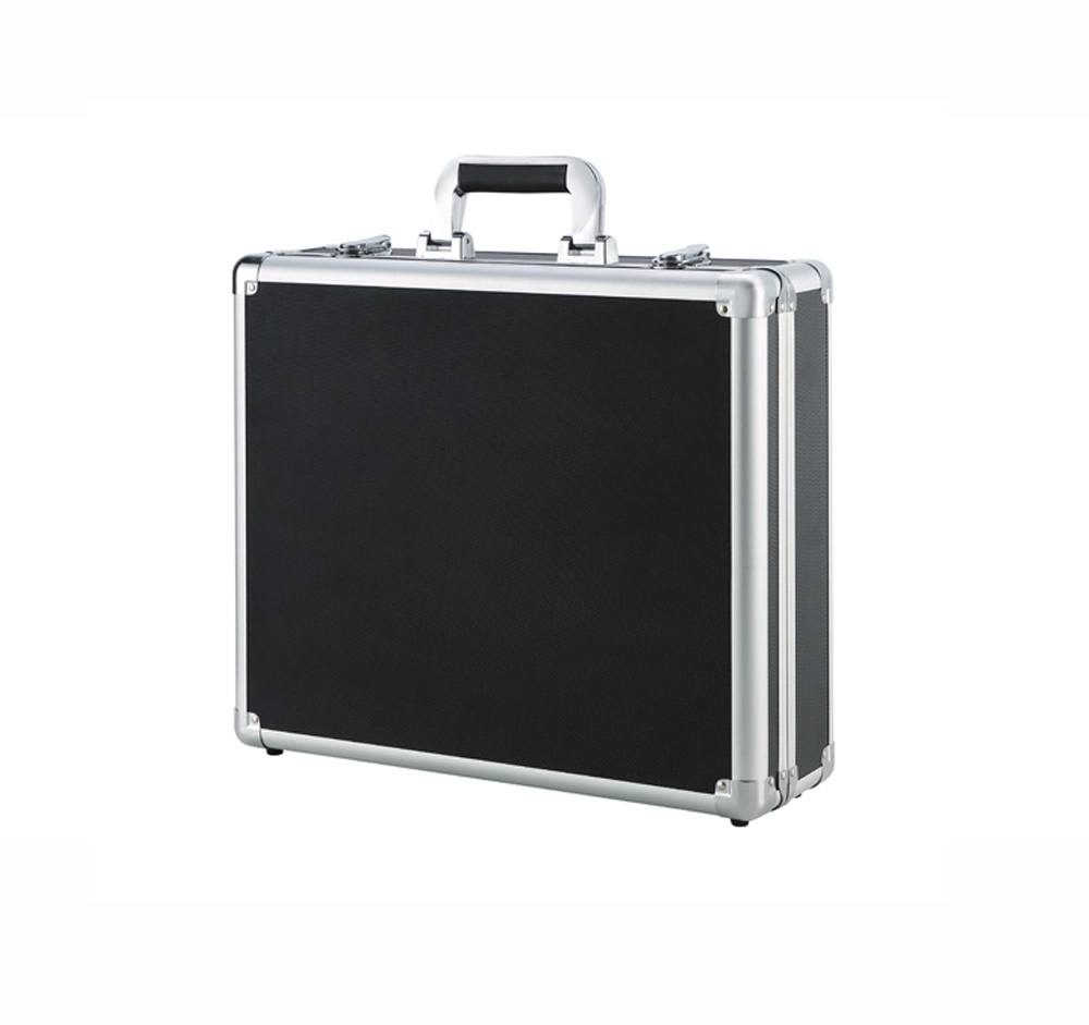 Hot Sale Caja de aluminio portátil Caja de herramientas negra con Custom Espuma