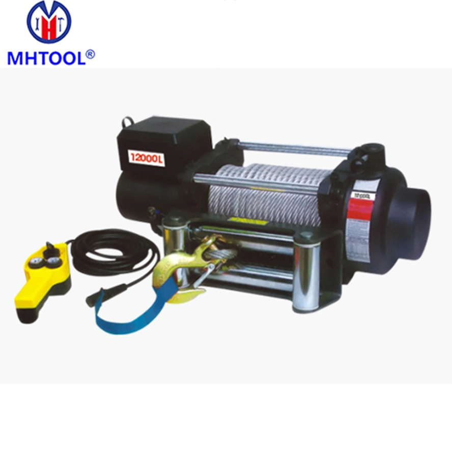 Powerful Single Phase Truck Electric Winch 9000lb 12V Steel Cable for Lifting and Pulling by Ce Approval