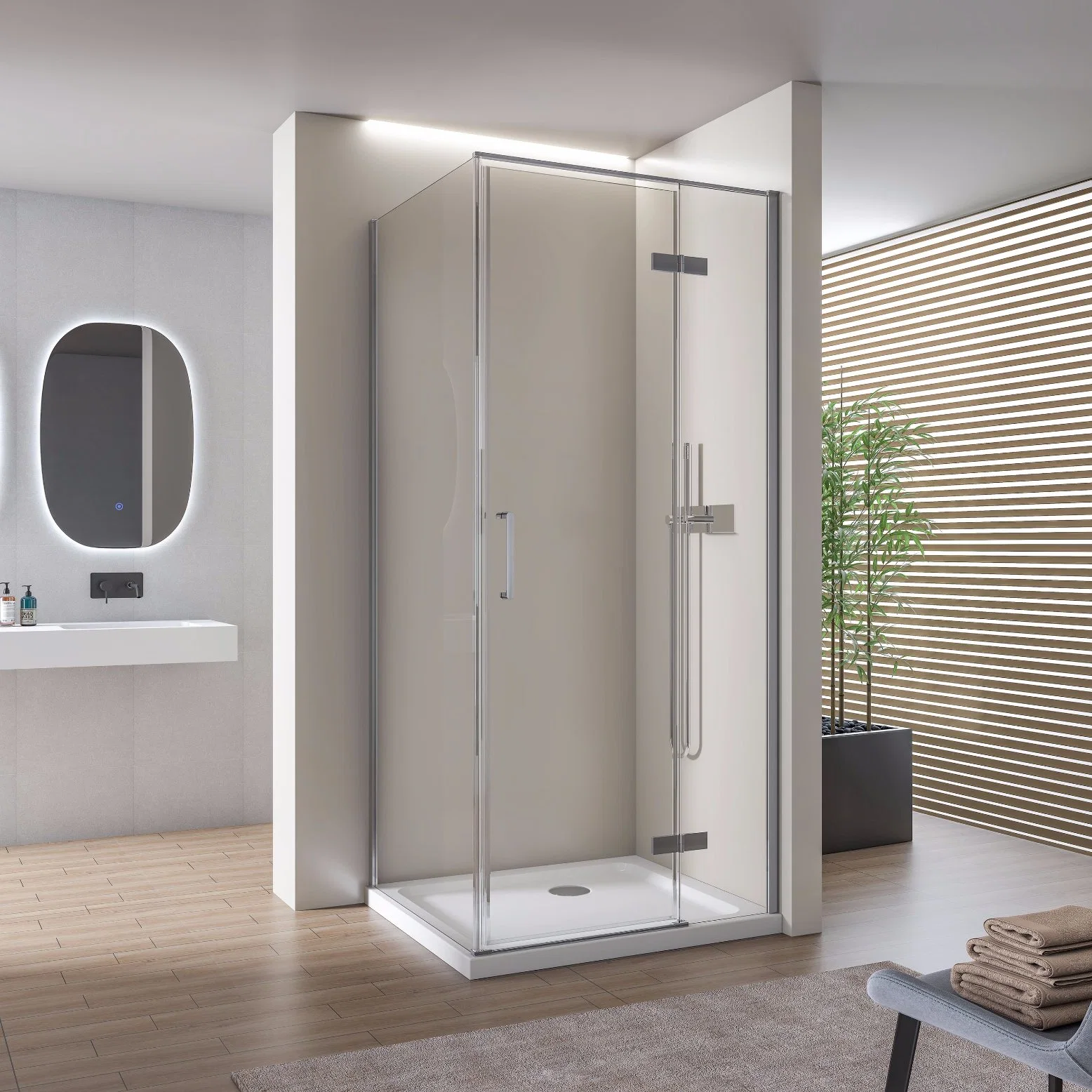 Privacy Protection Tempered Frosted Glass for Shower Room Door