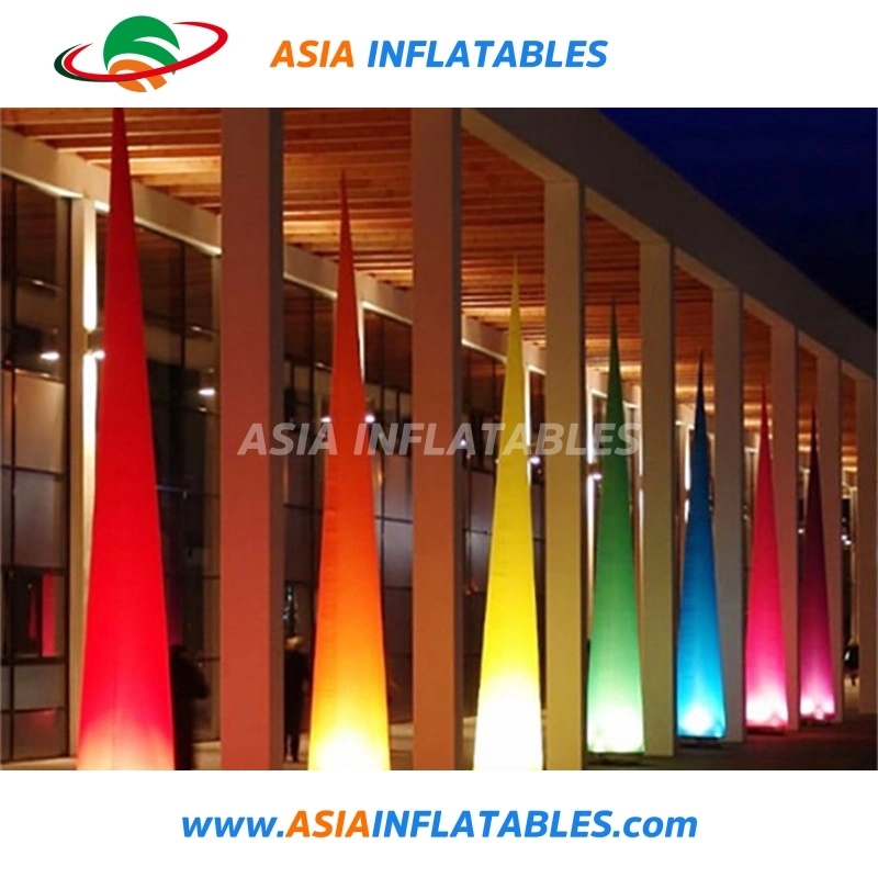 Colorful Circular LED Inflatable Cone Models, LED Inflatable Cone for Stage / Exhibition / Promotion / Advertising / Wedding