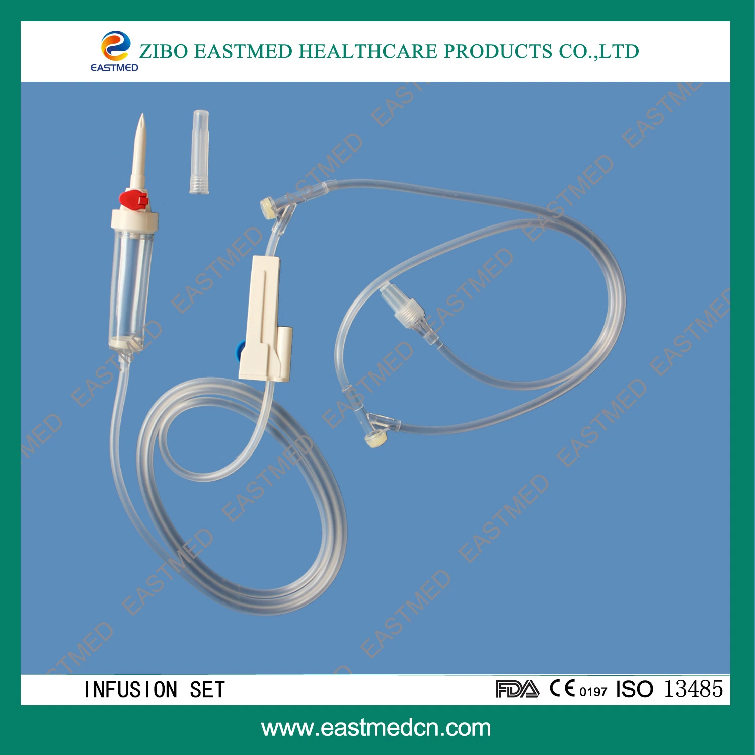 Disposable Medical Non-Vented Drip Chamber Luer Slip with Needle 1.25m Infusion Set