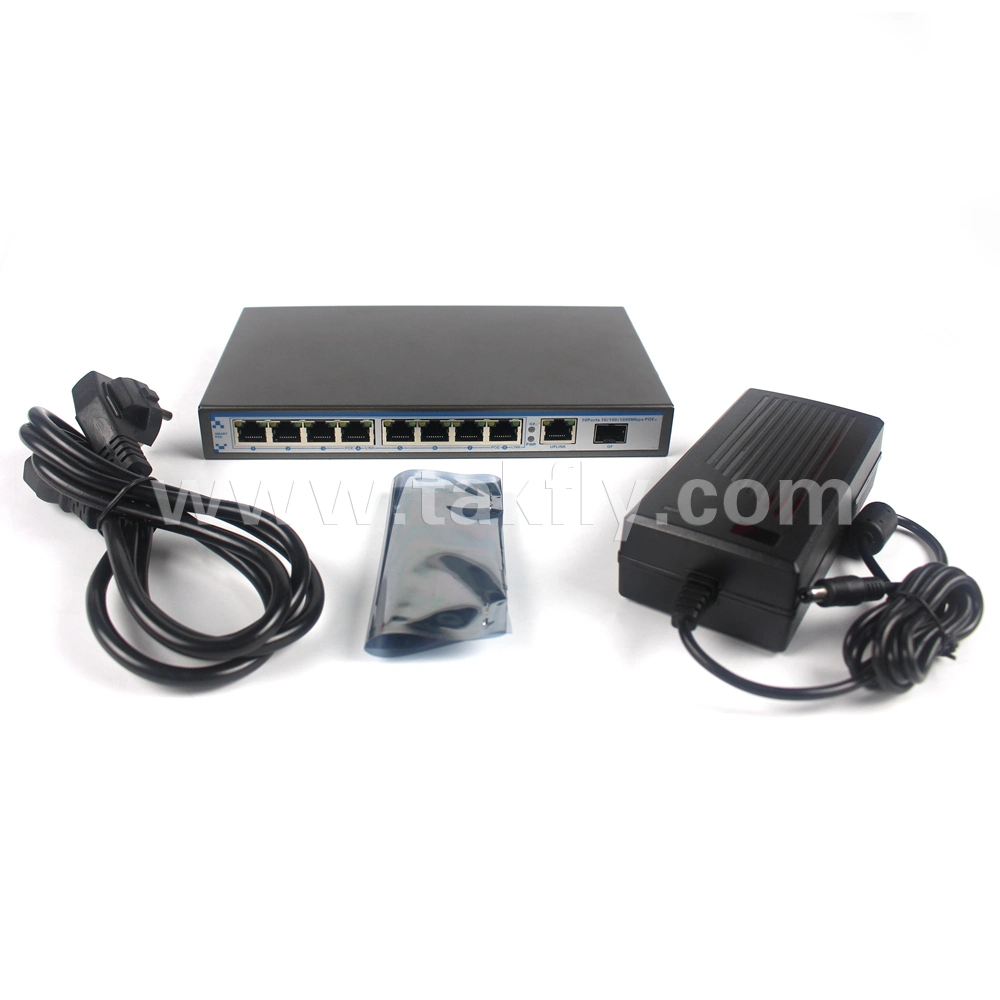 10-100-1000m 8RJ45 Ports Ethernet Network Poe Switch