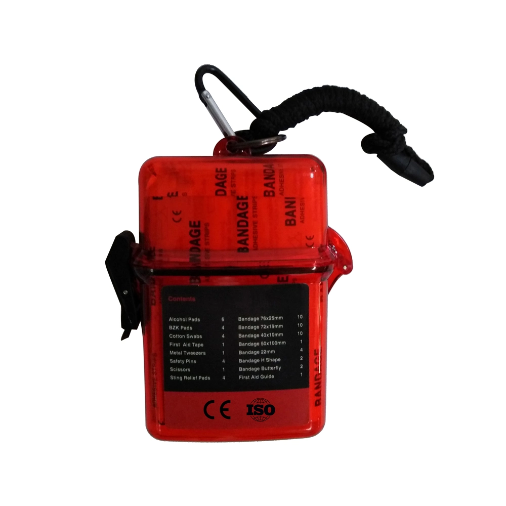 Outdoor Portable 66PCS Waterproof Hanging Plastic Small First Aid Box with Medical Kits