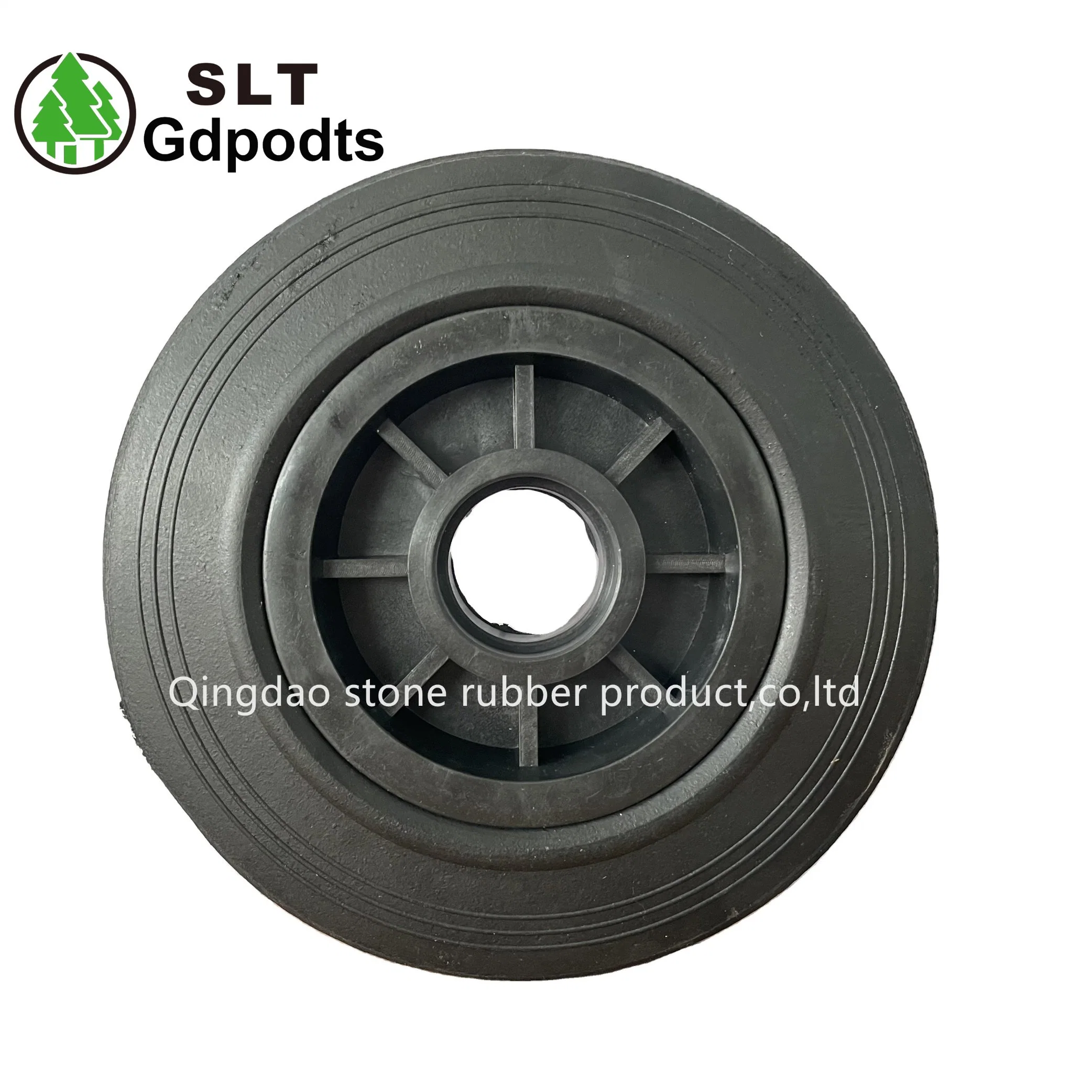 200X50mm Solid Rubber Wheel with 6004 Bearing Caster Wheel