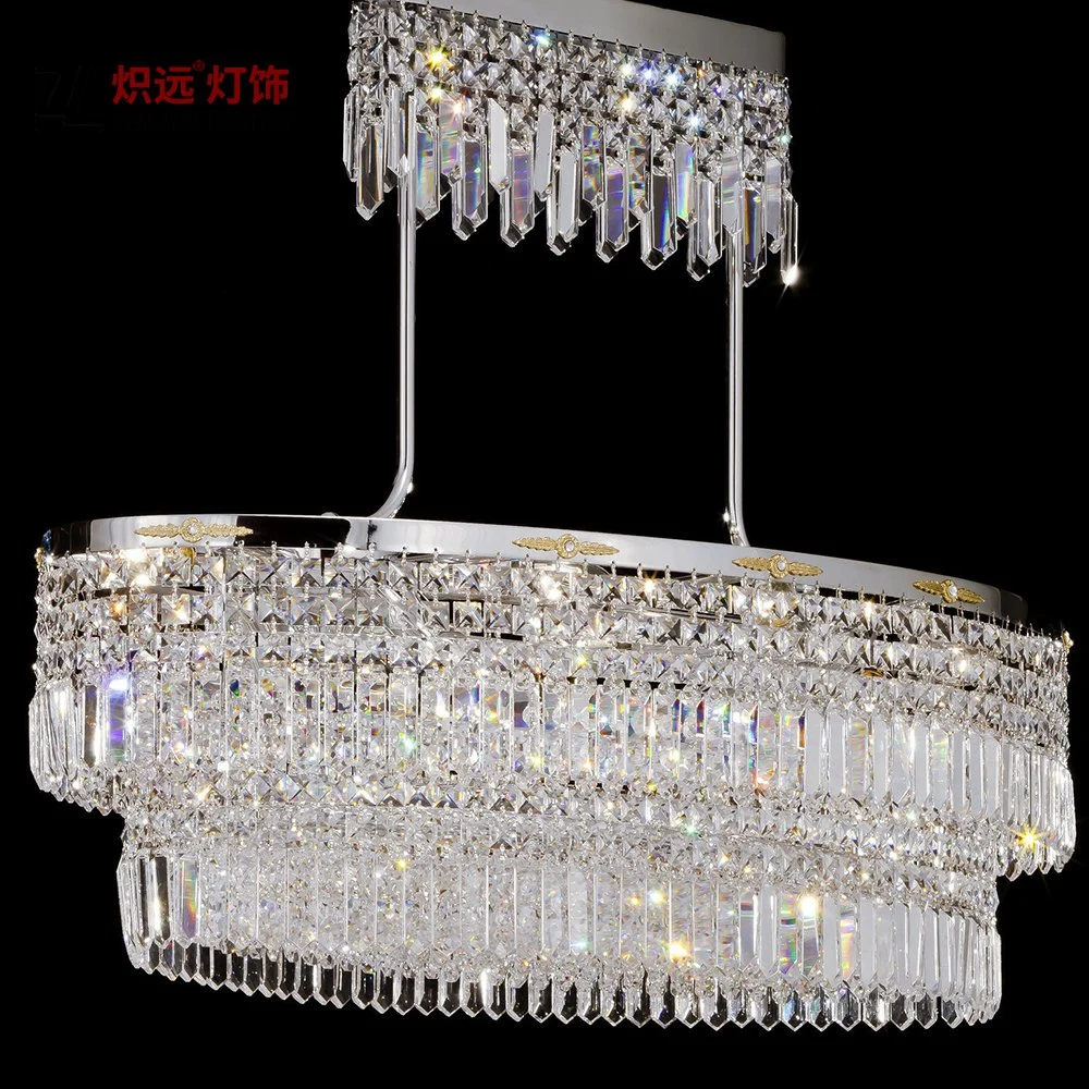 American Style Art Metal Crystal Chandelier Modern Restaurant Pendant Light