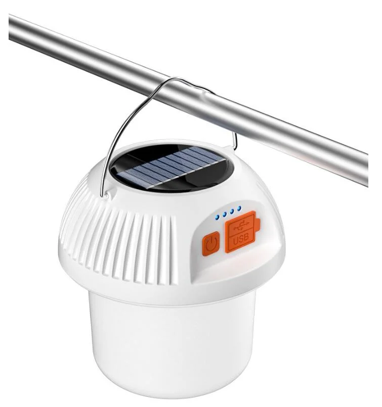 Lámpara de champiñones de ambiente Smart Battery Display Cinte ligero de linterna de dientes Forma Luz portátil de camping solar para exteriores