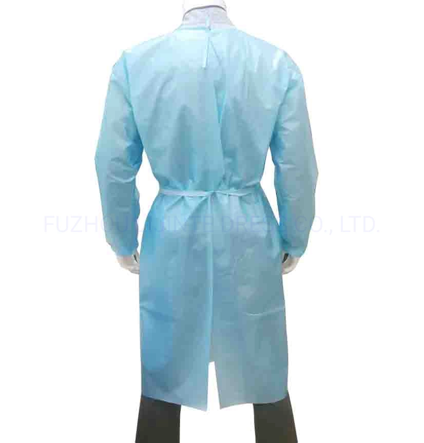 Polypropylene Non Woven Tyvek Coverall Disposable Isolation Gown for Personal Care