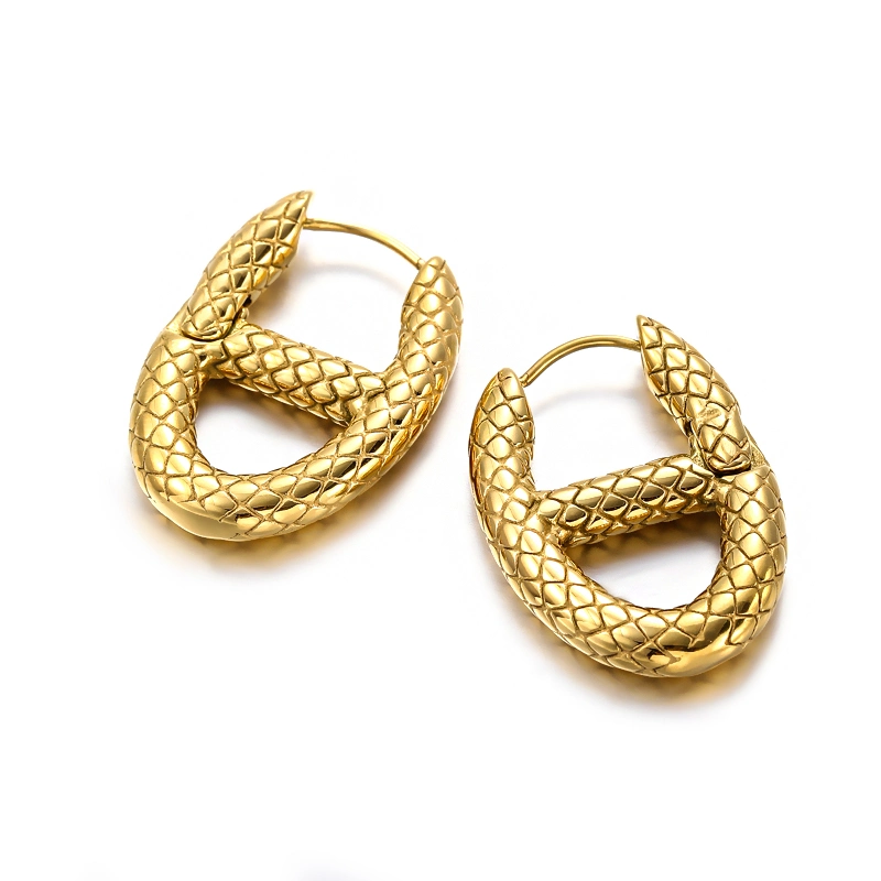 Wholesale/Supplier Fashion Jewelry Stainless Steel 18K Gold Plated Piercing Geometric Hoop Huggie Square U Shape Earrings