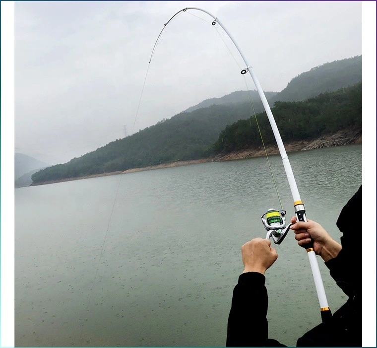 2.1M 4000-6000-5.4m 13 série Combo télescopique de la pêche en fibre de carbone vierge d'outils de filage Les tiges de pêche à la mouche