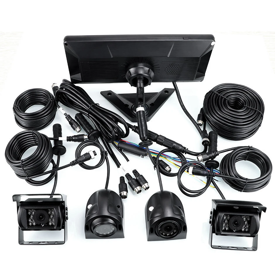 4CH 10.36 Inch Display Rearview Camera System 1080P Car Backup Camera System