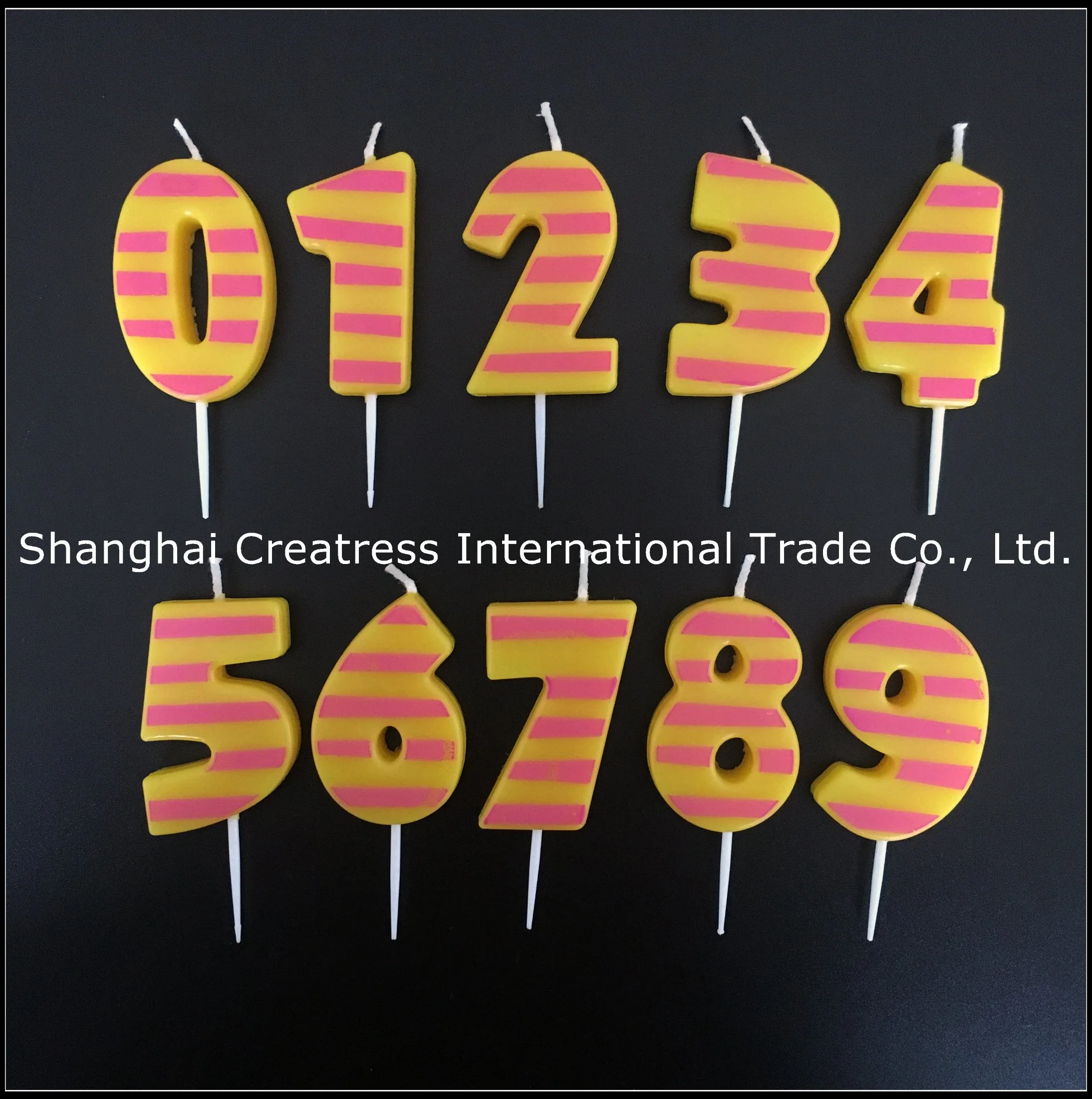 New Style Personalized Eco-Friendly Raw Material Paraffin Number Candle