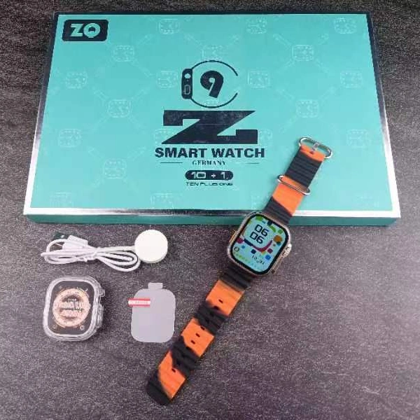 شاشة SmartWatch كبيرة الحجم Z9 10+1 و2.02 اتصال BT المقاوم للمياه المباشرة ساعات Smart Watch اللاسلكية للشاشة الكبيرة ساعة الشاحن