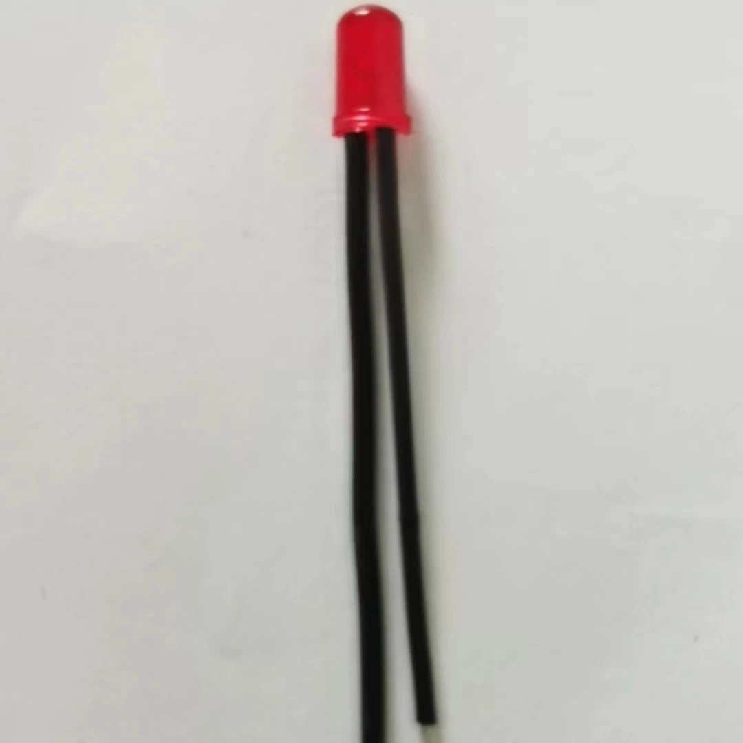 LED F3 Red Colour Butt Welded Resistor Add Black Tube