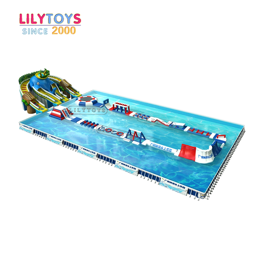 Mobile Indoor Inflatable Floating Water Amusement Park for Swimming Pool