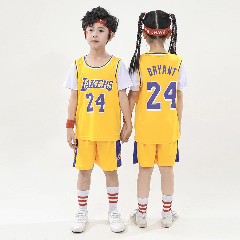 Custom Breathable Child Basketball Uniform Primary School Training Clothes Set Basketball Shirt for Boys