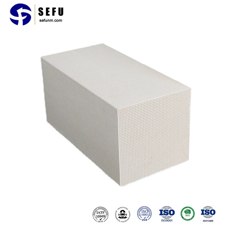 Sefu China Storage Media Fabricante Honeycomb Ceramic Heat Exchange Media Regenerador cerámico de panal para horno industrial