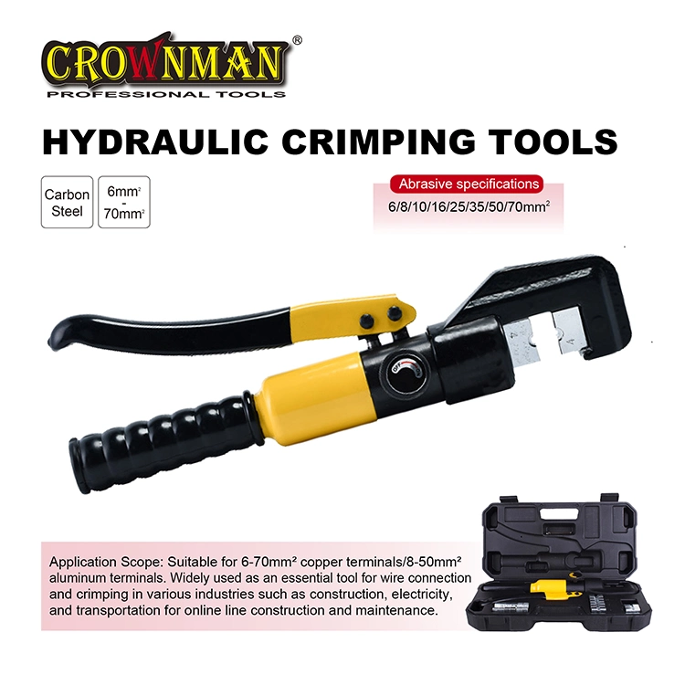 Crownman Hand Tools, Carbon Steel Hydraulic Crimping Pliers