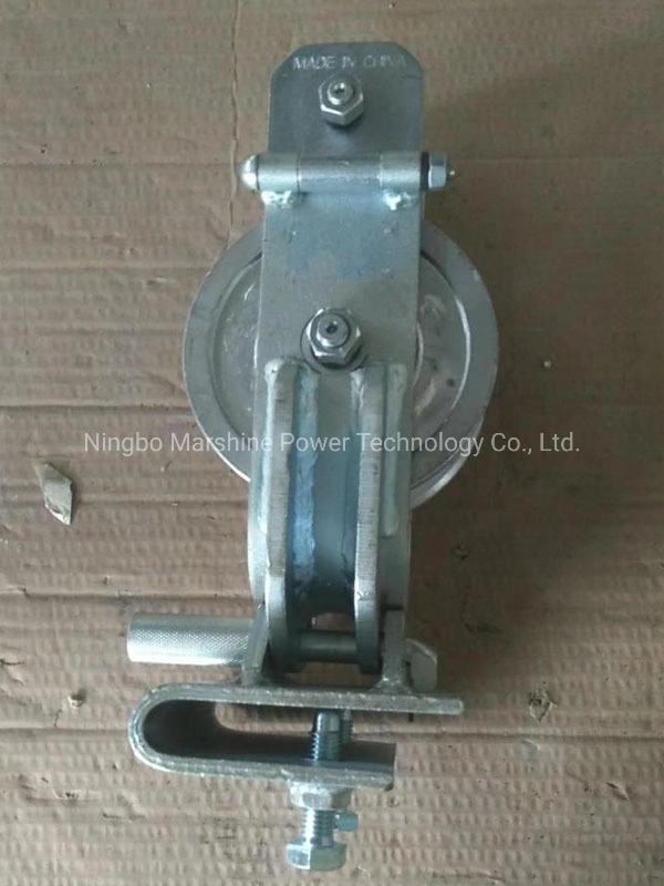 Galvanised Crossarm Mounted Skyward Three Purpose Stringing Cable Pulling Pulley Block