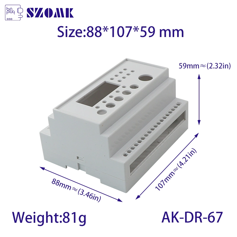 En carril DIN personalizables de plástico ABS Enclsoures Ak-Dr-67