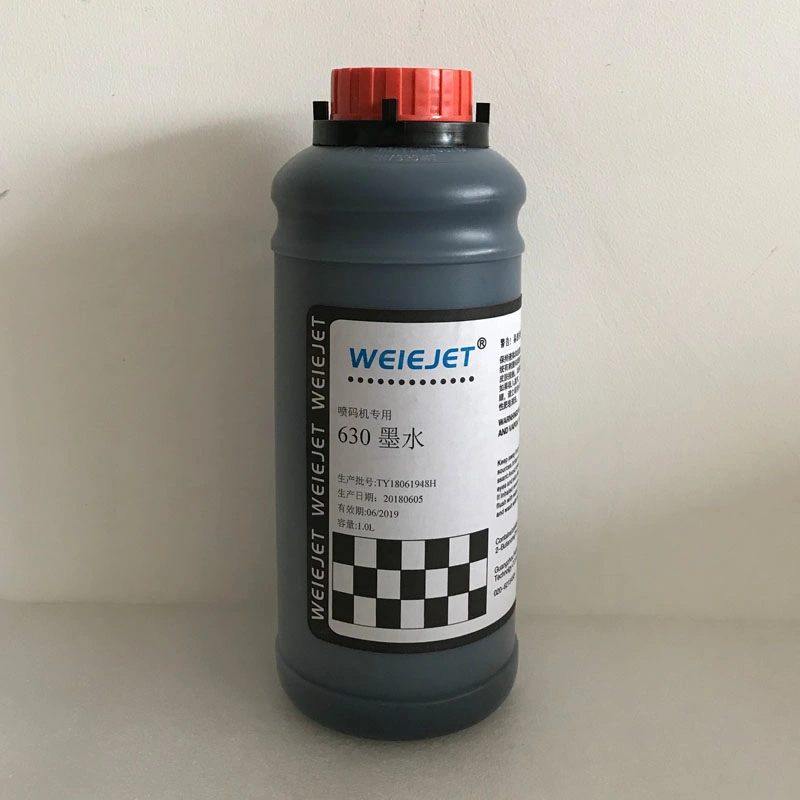 Water-Based Ink Weiejet 630 Black Ink Continuous Inkjet Printing Ink Solvent Ink for Cij Printer