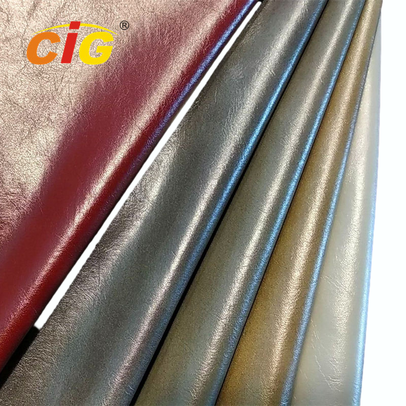 Synthetic PU Leather Garments Leather Fabric Pearly Colors Width 150cm