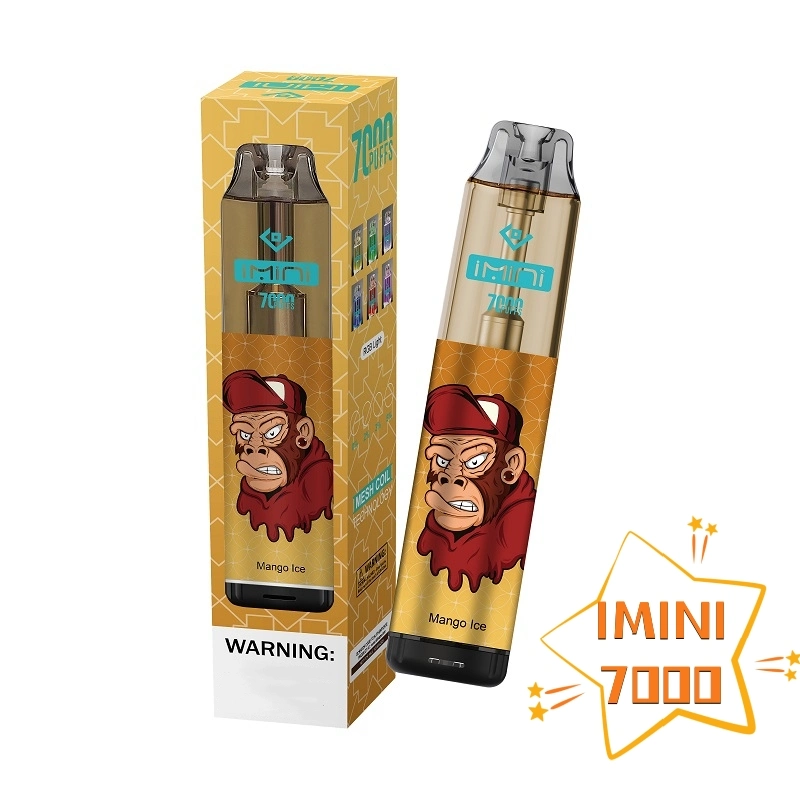 Imini 7000 Puffs Disposable E Cigarette RGB 15ml Prefilled 850mAh Rechargeable Vape Device Leakproof Design Vapor Slovakia Switzerland Lithuania Czech Republic