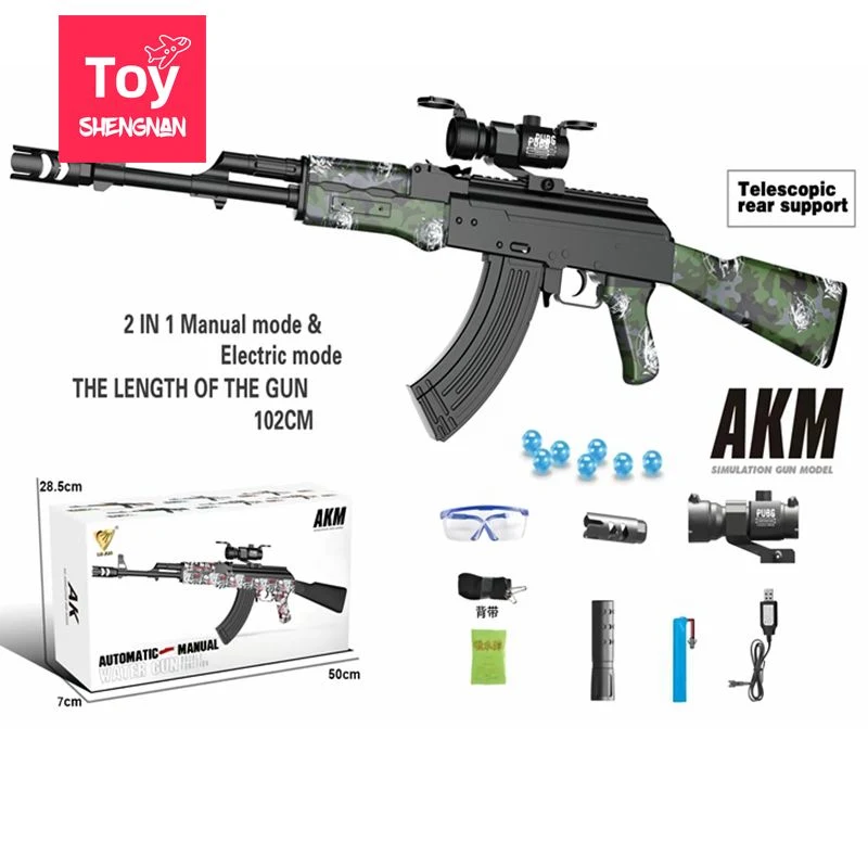 Jeu de tir extérieur AKM Toy Gun personnalisable Bullet Water électrique Polo Gun jouet Splash Gel pistolet à projection