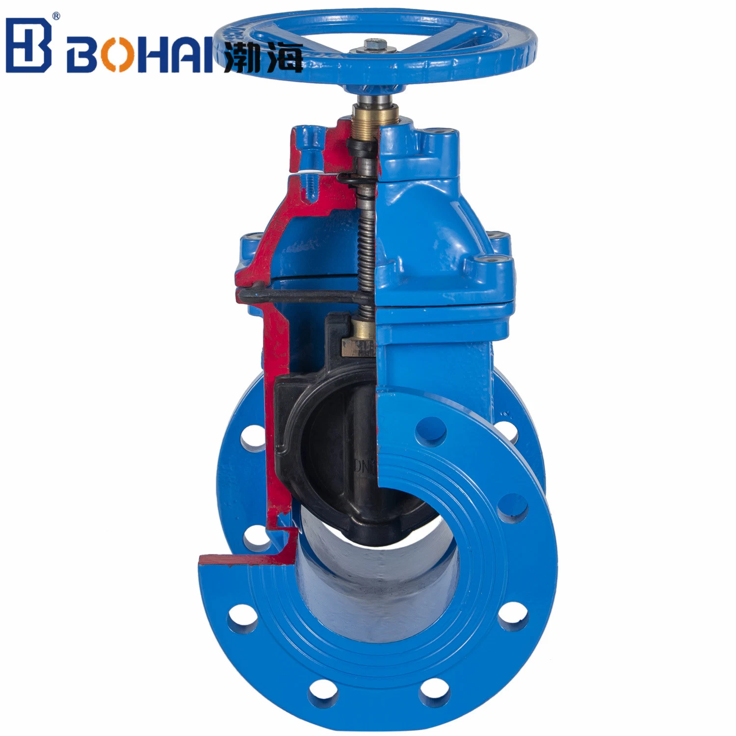 Z45X Non Rising Resilient Soft Seat Flanged Pn 16 Industrial Control Gate Valve