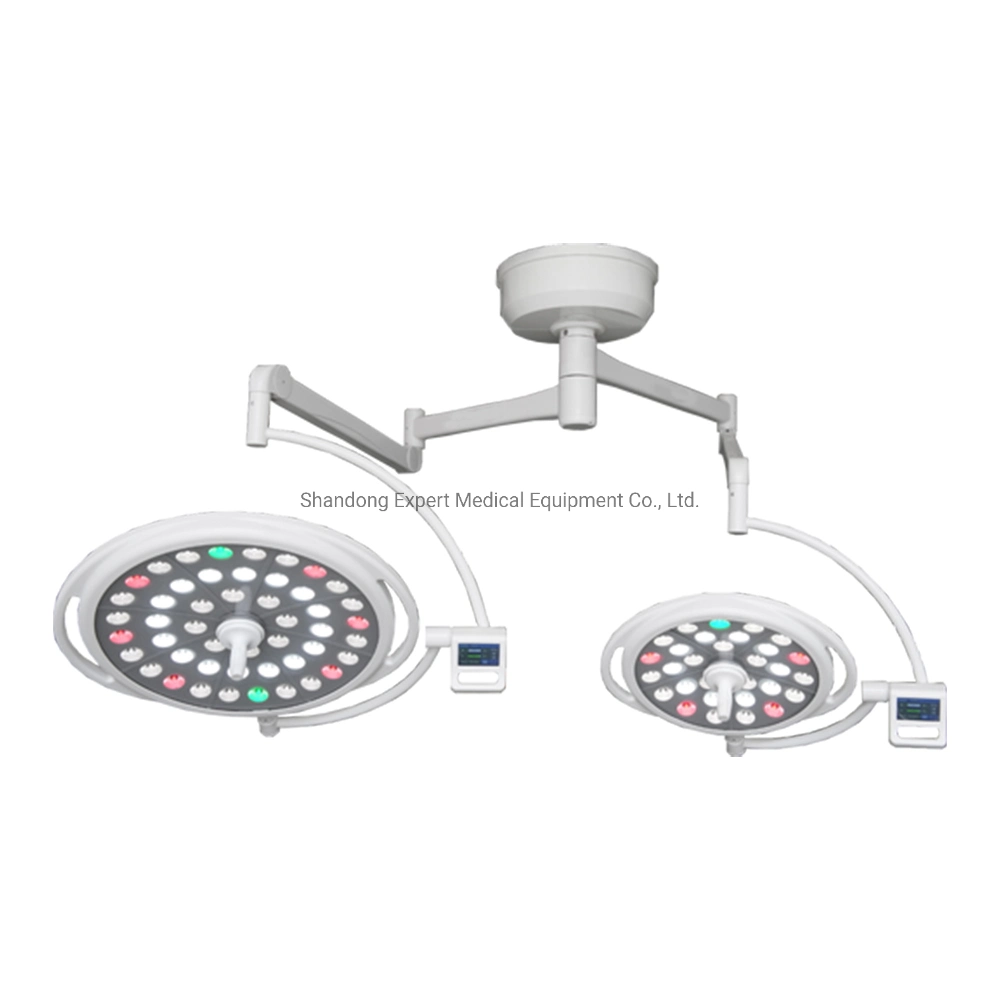 Paciente de cirugía el doble de los Jefes de luces de trabajo Fuente de luz RGB Lámpara quirúrgica