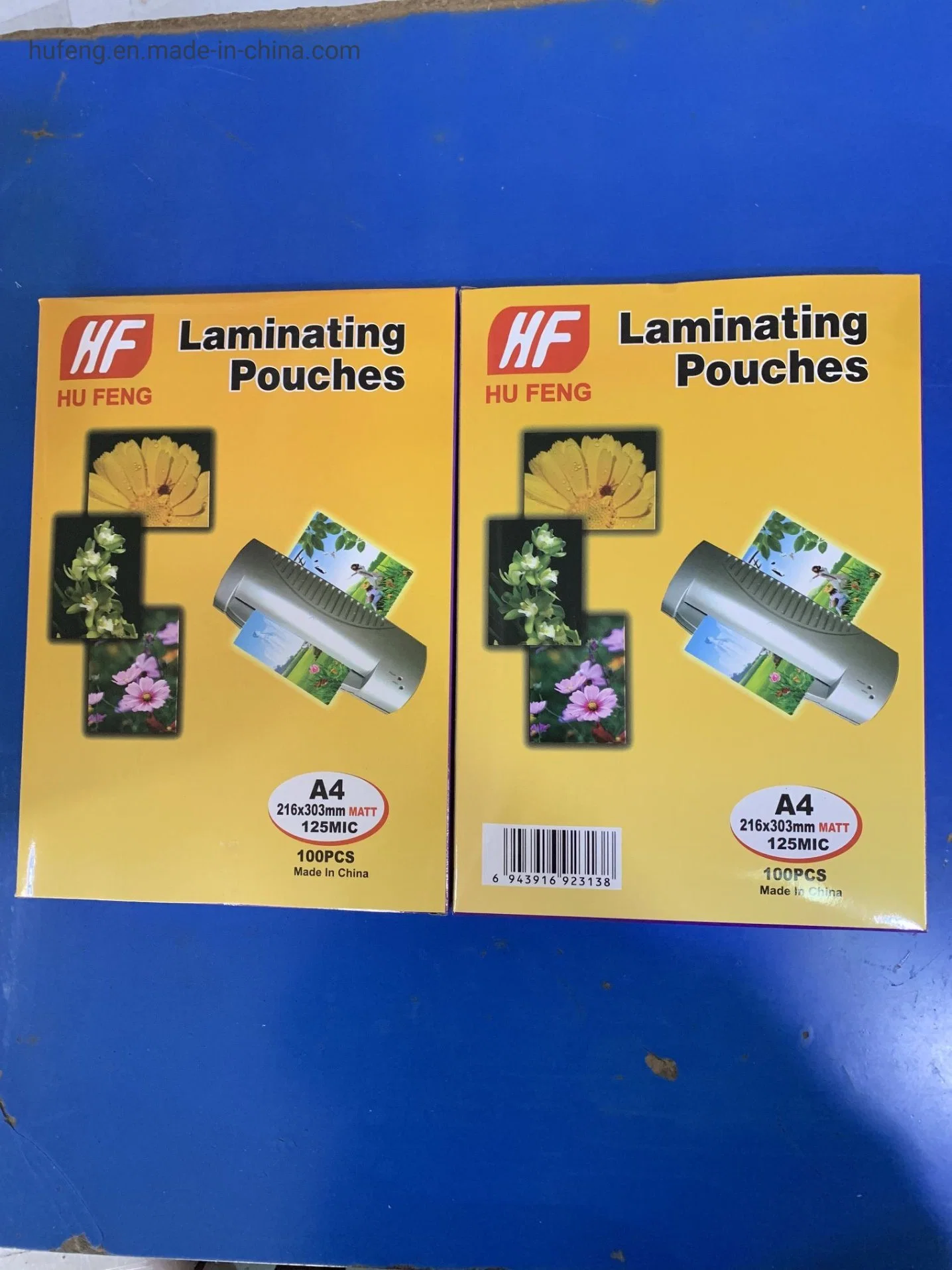 A4 A3 75mic 80mic 100mic 125mic 175mic 250mic Hf Hufeng Master Laminating Pouch Film Paper Documents Lamination Laminator Laminate Pouches Film Sheets