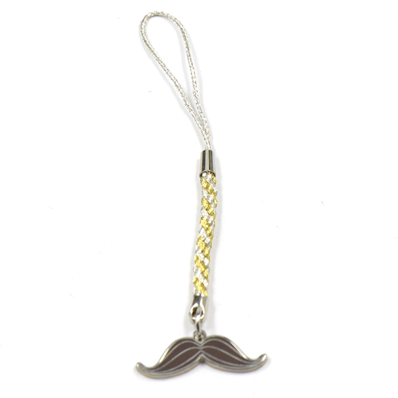 Factory Custom Made Enamel Metal Mobile Accessory Manufacturer Customized Decoration Ornament Bespoke Wholesale/Supplier Fashion Alloy Mustache Cell Phone Strap Charm