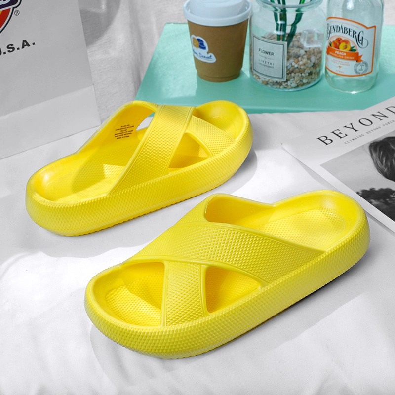 Big Size Comfortable Cushioning Waterproof Shower Slippers Bathroom Sandals Cloud Slides for Women and Men