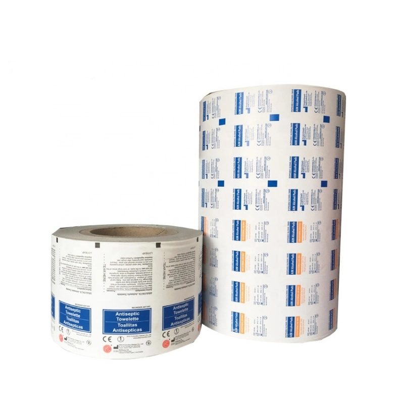 Flexo Printing 6 Color 73GSM Aluminum Foil Paper for Disinfection Wipes Packaging